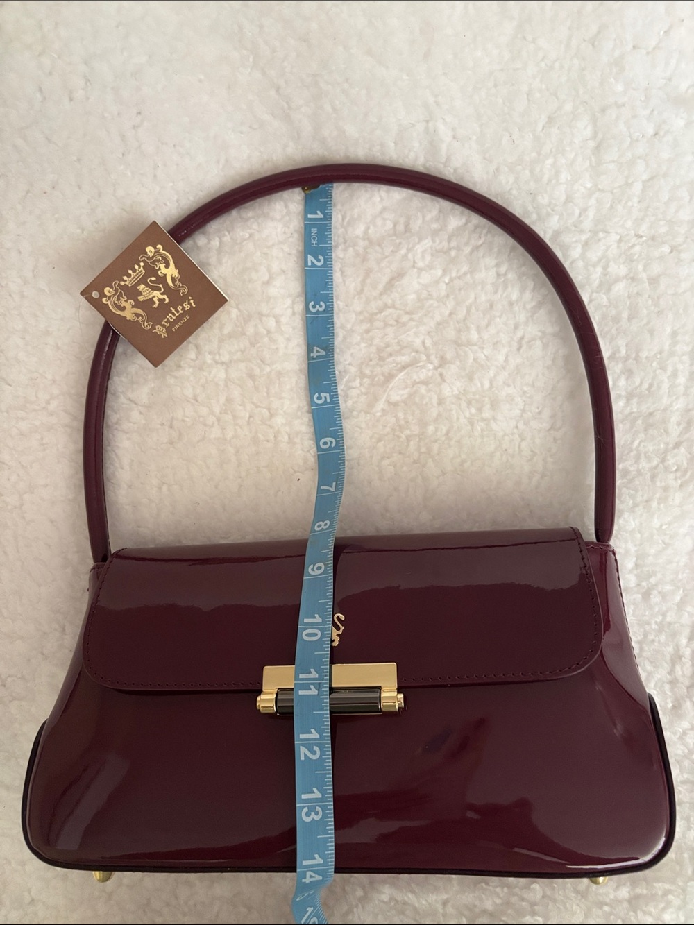 Pratesi Chianti Shoulder Bag in Deep Wine - Picture 9 of 10
